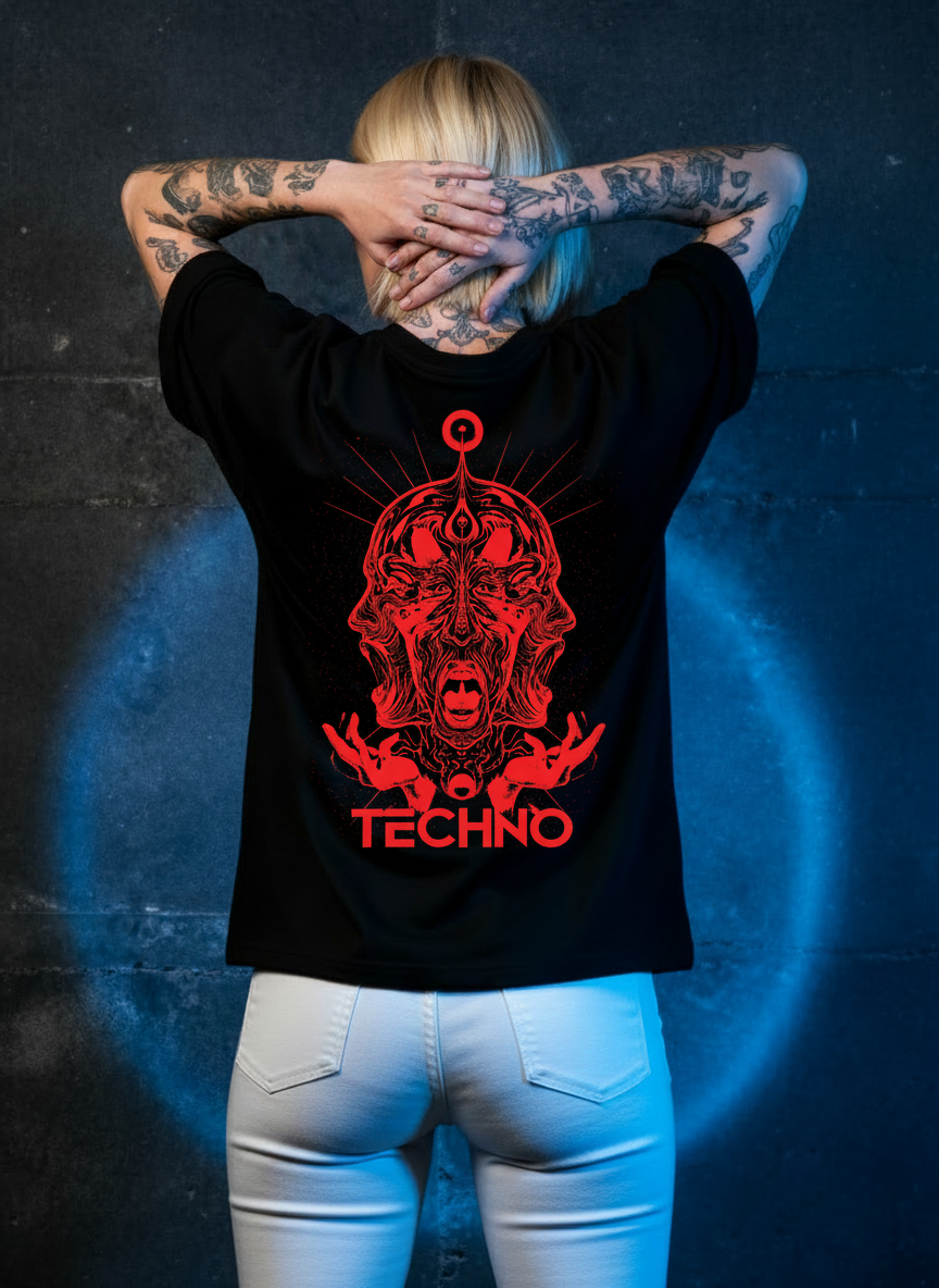 TechnoHead Red - Premium T-Shirt